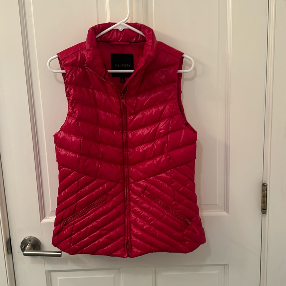 Talbots red vest